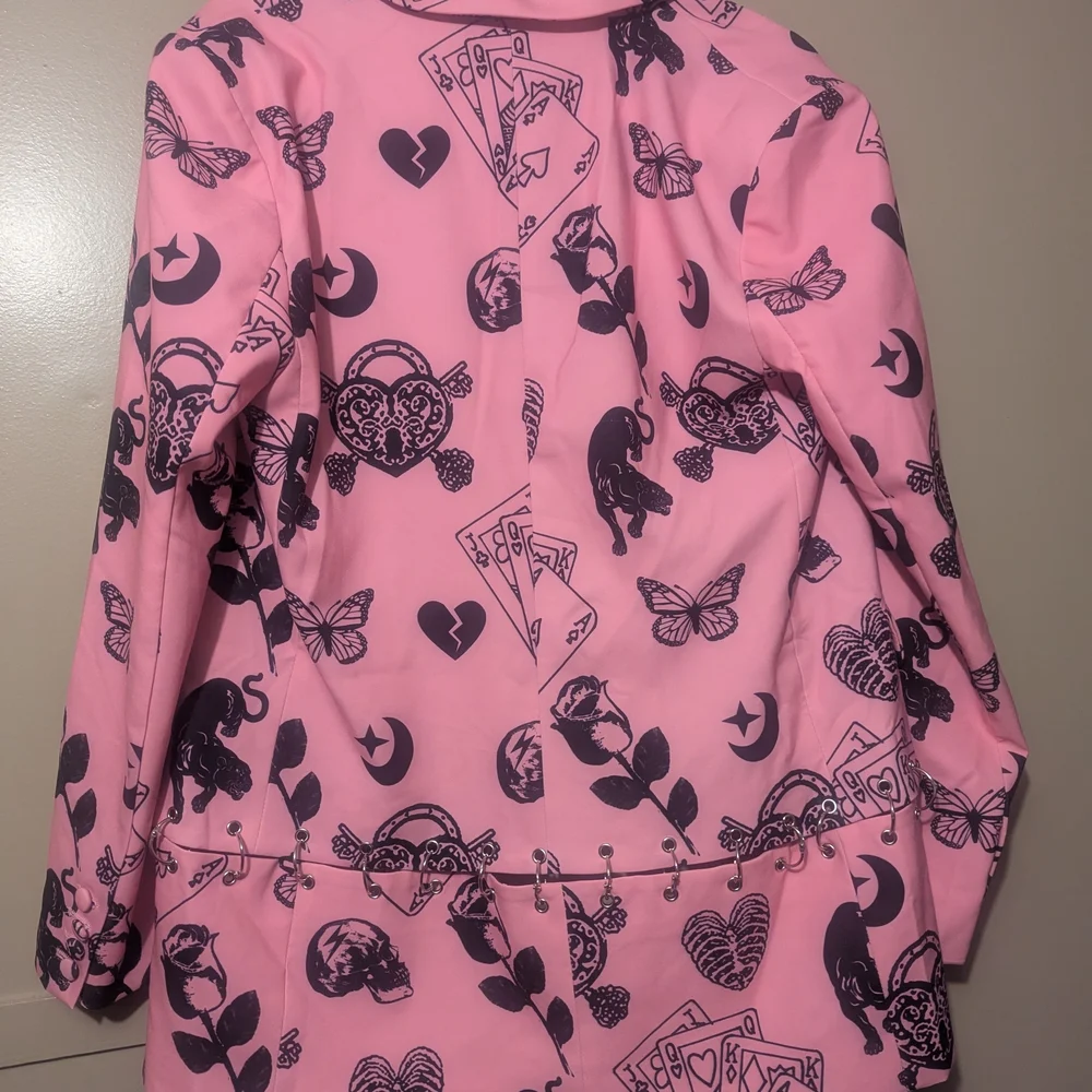 Vibrant Pink Graphic Women's Blazer